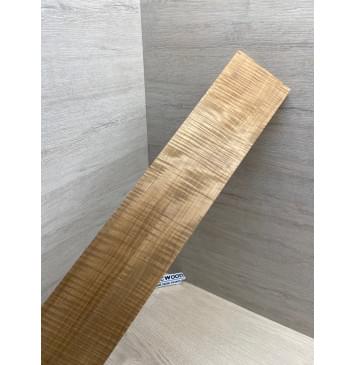 Клён Волнистый Печеный 180 гр заготовка накладки для бас-гитары Радиал АА Волна ААА 9.5х103-80х692 мм-8