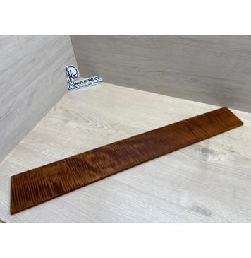 Клён Волнистый Печеный 180 гр заготовка накладки для бас-гитары Радиал АА Волна ААА 9.5х103-80х692 мм-0