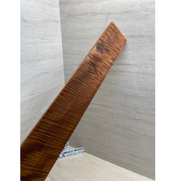 Клён Волнистый Печеный 180 гр заготовка накладки для бас-гитары Радиал АА Волна ААА 9.5х103-80х692 мм-13