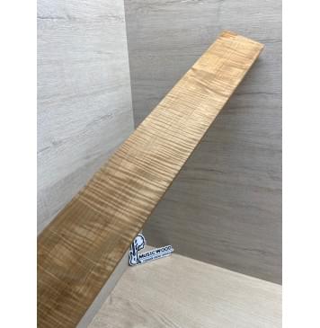 Клён Волнистый Печеный 180 гр заготовка накладки для бас-гитары Радиал АА Волна ААА 9.5х102-80х692 мм-4