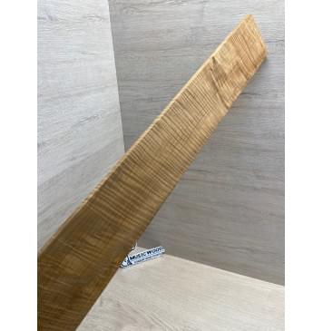 Клён Волнистый Печеный 180 гр заготовка накладки для бас-гитары Радиал АА Волна ААА 9.5х102-80х692 мм-8