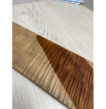 Клён Волнистый Печеный 180 гр заготовка накладки для бас-гитары Радиал АА Волна ААА 9.5х102-80х692 мм-3