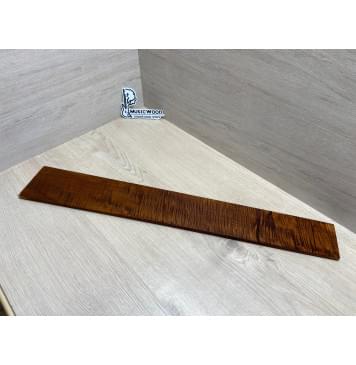 Клён Волнистый Печеный 180 гр заготовка накладки для бас-гитары Радиал АА Волна ААА 9.5х102-80х692 мм-17