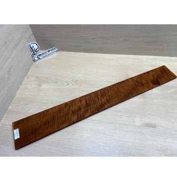 Клён Волнистый Печеный 180 гр заготовка накладки для бас-гитары Радиал АА Волна ААА 9.5х102-80х692 мм-0