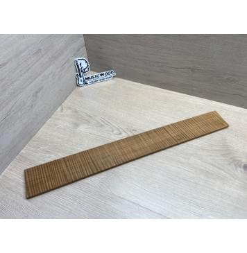 Клён Волнистый Печёный 180 гр заготовка накладки для электрогитары Радиал АА Волна ААА 8.5х70-59х535 мм-2