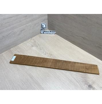 Клён Волнистый Печёный 180 гр заготовка накладки для электрогитары Радиал АА Волна ААА 8.5х70-59х535 мм-8