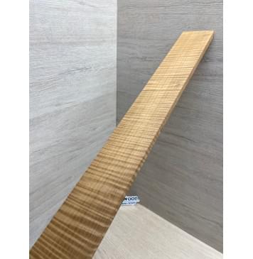 Клён Волнистый Печёный 180 гр заготовка накладки для электрогитары Радиал АА Волна ААА 8.5х70-59х535 мм-5