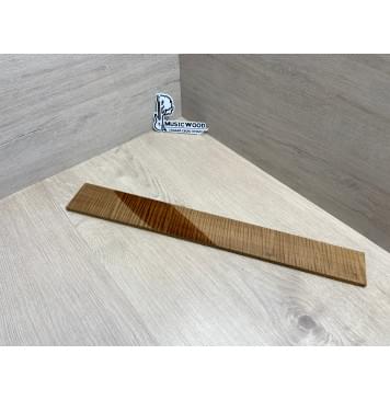 Клён Волнистый Печёный 180 гр заготовка накладки для электрогитары Радиал АА Волна ААА 8.5х70-59х535 мм-15