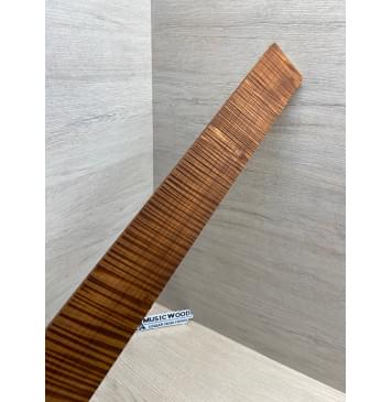 Клён Волнистый Печёный 180 гр заготовка накладки для электрогитары Радиал АА Волна ААА 8.5х70-59х535 мм-11