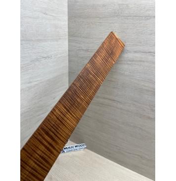 Клён Волнистый Печёный 180 гр заготовка накладки для электрогитары Радиал АА Волна ААА 8.5х70-59х535 мм-12