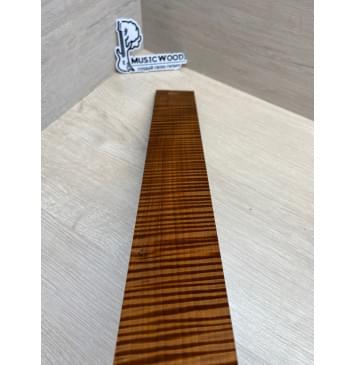 Клён Волнистый Печёный 180 гр заготовка накладки для электрогитары Радиал АА Волна ААА 8.5х70-59х535 мм-6