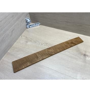 Клён Волнистый Печёный 180 гр заготовка накладки для электрогитары Радиал АА Волна ААА 8.5х75-57х550 мм-3