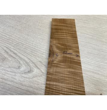 Клён Волнистый Печёный 180 гр заготовка накладки для электрогитары Радиал АА Волна ААА 8.5х75-57х550 мм-8