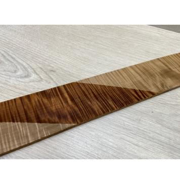 Клён Волнистый Печёный 180 гр заготовка накладки для электрогитары Радиал АА Волна ААА 8.5х75-57х550 мм-12