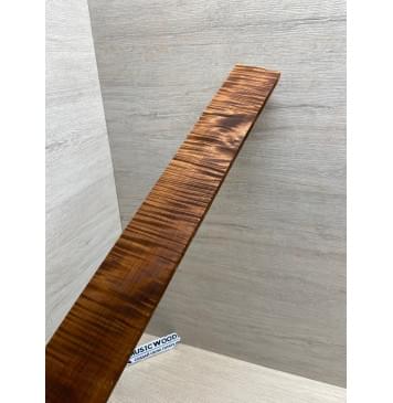 Клён Волнистый Печёный 180 гр заготовка накладки для электрогитары Радиал АА Волна ААА 8.5х75-57х550 мм-11