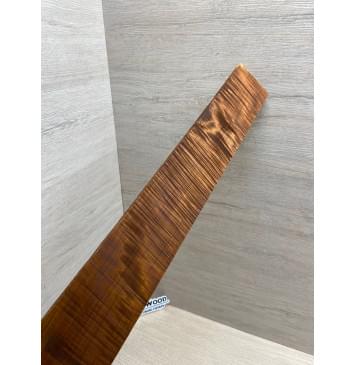 Клён Волнистый Печёный 180 гр заготовка накладки для электрогитары Радиал АА Волна ААА 8.5х75-57х550 мм-15