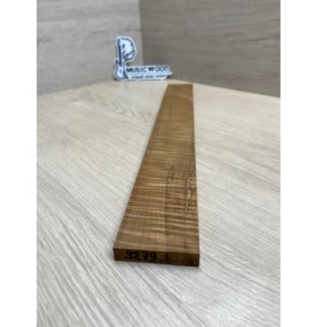 Клён Волнистый Печёный 180 гр заготовка накладки для электрогитары Радиал АА Волна ААА 9.7х50х420 мм-2