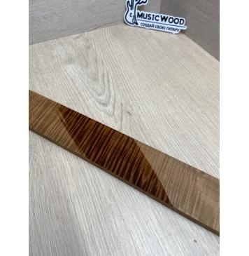 Клён Волнистый Печёный 180 гр заготовка накладки для электрогитары Радиал АА Волна ААА 9.7х50х420 мм-7
