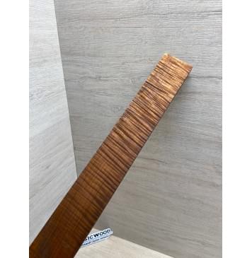 Клён Волнистый Печёный 180 гр заготовка накладки для электрогитары Радиал АА Волна ААА 9.7х50х420 мм-14