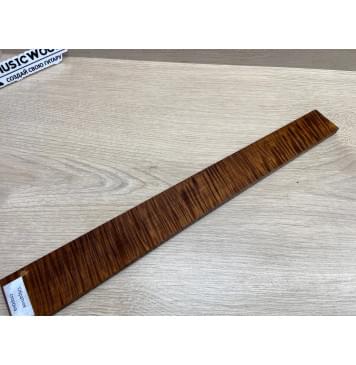 Клён Волнистый Печёный 180 гр заготовка накладки для электрогитары Радиал АА Волна ААА 8.6х50-40х410 мм-11