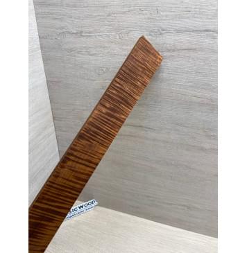 Клён Волнистый Печёный 180 гр заготовка накладки для электрогитары Радиал АА Волна ААА 8.6х50-40х410 мм-7