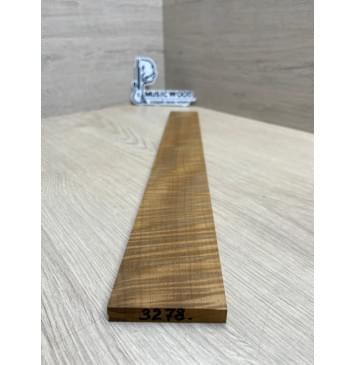 Клён Волнистый Печёный 180 гр заготовка накладки для электрогитары Радиал АА Волна ААА 9х60-50х415 мм-2