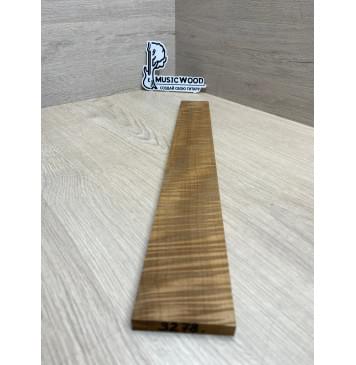 Клён Волнистый Печёный 180 гр заготовка накладки для электрогитары Радиал АА Волна ААА 9х60-50х415 мм-4