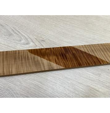 Клён Волнистый Печёный 180 гр заготовка накладки для электрогитары Радиал АА Волна ААА 9х60-50х415 мм-7