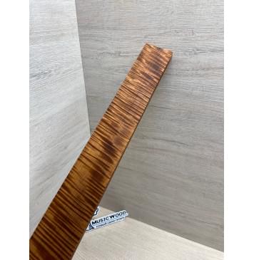 Клён Волнистый Печёный 180 гр заготовка накладки для электрогитары Радиал АА Волна ААА 9х60-50х415 мм-0