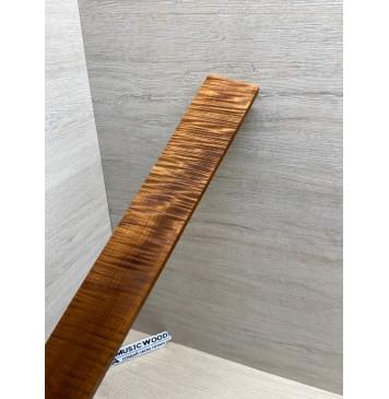 Клён Волнистый Печёный 180 гр заготовка накладки для электрогитары Радиал АА Волна ААА 9х60-50х415 мм-12