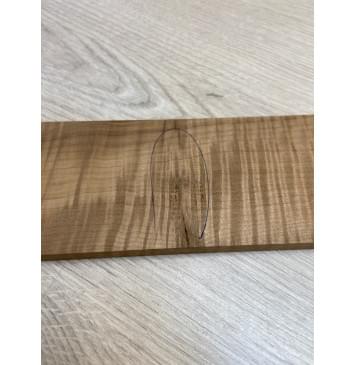 Клён Волнистый Печёный 180 гр заготовка накладки для электрогитары Радиал А Волна ААА 8х75-63х388 мм-3