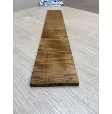 Клён Волнистый Печёный 180 гр заготовка накладки для электрогитары Радиал А Волна ААА 8х75-63х388 мм-4