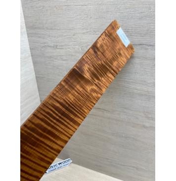 Клён Волнистый Печёный 180 гр заготовка накладки для электрогитары Радиал А Волна ААА 8х75-63х388 мм-9