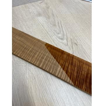 Клён Волнистый Печёный 180 гр заготовка накладки для электрогитары Радиал АА Волна ААА 9.2х68-58х535 мм-8