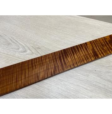 Клён Волнистый Печёный 180 гр заготовка накладки для электрогитары Радиал АА Волна ААА 9.2х68-58х535 мм-14