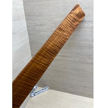 Клён Волнистый Печёный 180 гр заготовка накладки для электрогитары Радиал АА Волна ААА 9.2х68-58х535 мм-11