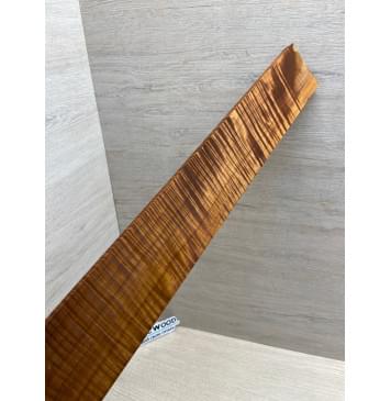 Клён Волнистый Печёный 180 гр заготовка накладки для электрогитары Радиал АА Волна ААА 9.2х68-58х535 мм-12