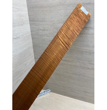 Клён Волнистый Печёный 180 гр заготовка накладки для электрогитары Радиал А Волна ААА 9.5х70-60х560 мм-17