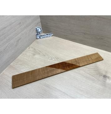 Клён Волнистый Печёный 180 гр заготовка накладки для электрогитары Радиал АА Волна ААА 8.5х72-60х545 мм-13