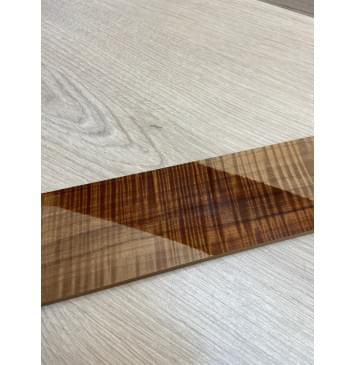 Клён Волнистый Печёный 180 гр заготовка накладки для электрогитары Радиал АА Волна ААА 8.5х72-60х545 мм-8