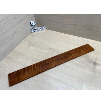 Клён Волнистый Печёный 180 гр заготовка накладки для электрогитары Радиал АА Волна ААА 8.5х72-60х545 мм-15