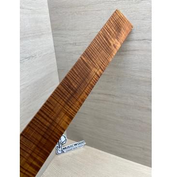 Клён Волнистый Печёный 180 гр заготовка накладки для электрогитары Радиал АА Волна ААА 8.5х72-60х545 мм-9