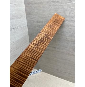 Клён Волнистый Печёный 180 гр заготовка накладки для электрогитары Радиал АА Волна ААА 8.5х72-60х545 мм-10
