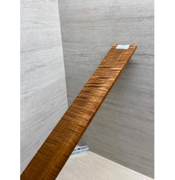 Клён Волнистый Печёный 180 гр заготовка накладки для электрогитары Радиал АА Волна ААА 8.5х72-60х545 мм-11