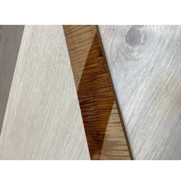 Клён Волнистый Печёный 180 гр заготовка накладки для электрогитары Смешанный А Волна АА 10.3х70-47х600 мм-12