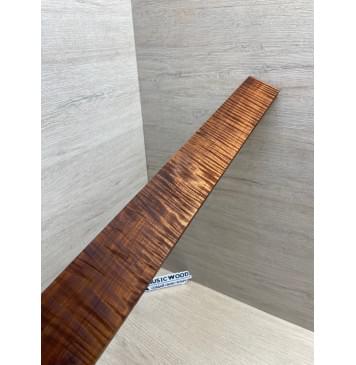 Клён Волнистый Печёный 180 гр заготовка накладки для электрогитары Смешанный А Волна АА 10.3х70-47х600 мм-11