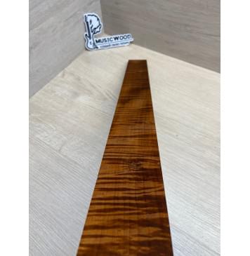 Клён Волнистый Печёный 180 гр заготовка накладки для электрогитары Смешанный А Волна АА 10.3х70-47х600 мм-8