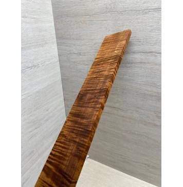 Клён Волнистый Печёный 180 гр заготовка накладки для электрогитары Смешанный А Волна АА 10.3х70-47х600 мм-14