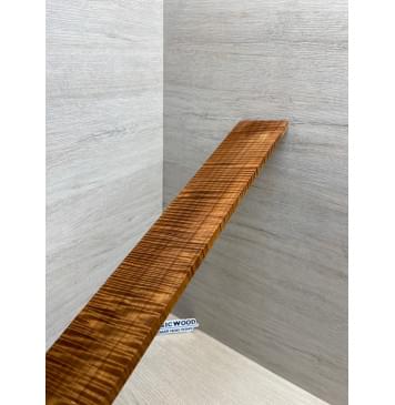 Клён Волнистый Печёный 180 гр заготовка накладки для электрогитары Радиал АА Волна ААА 9х70-60х567 мм (Уценка-трещина)-12