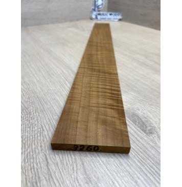 Клён Волнистый Печёный 180 гр заготовка накладки для электрогитары Радиал АА Волна ААА 9.5х72-55х525 мм-4